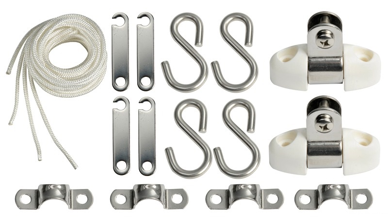 Osculati Bimini 4-Rod Edelstahl weiß, 180 - 190 cm