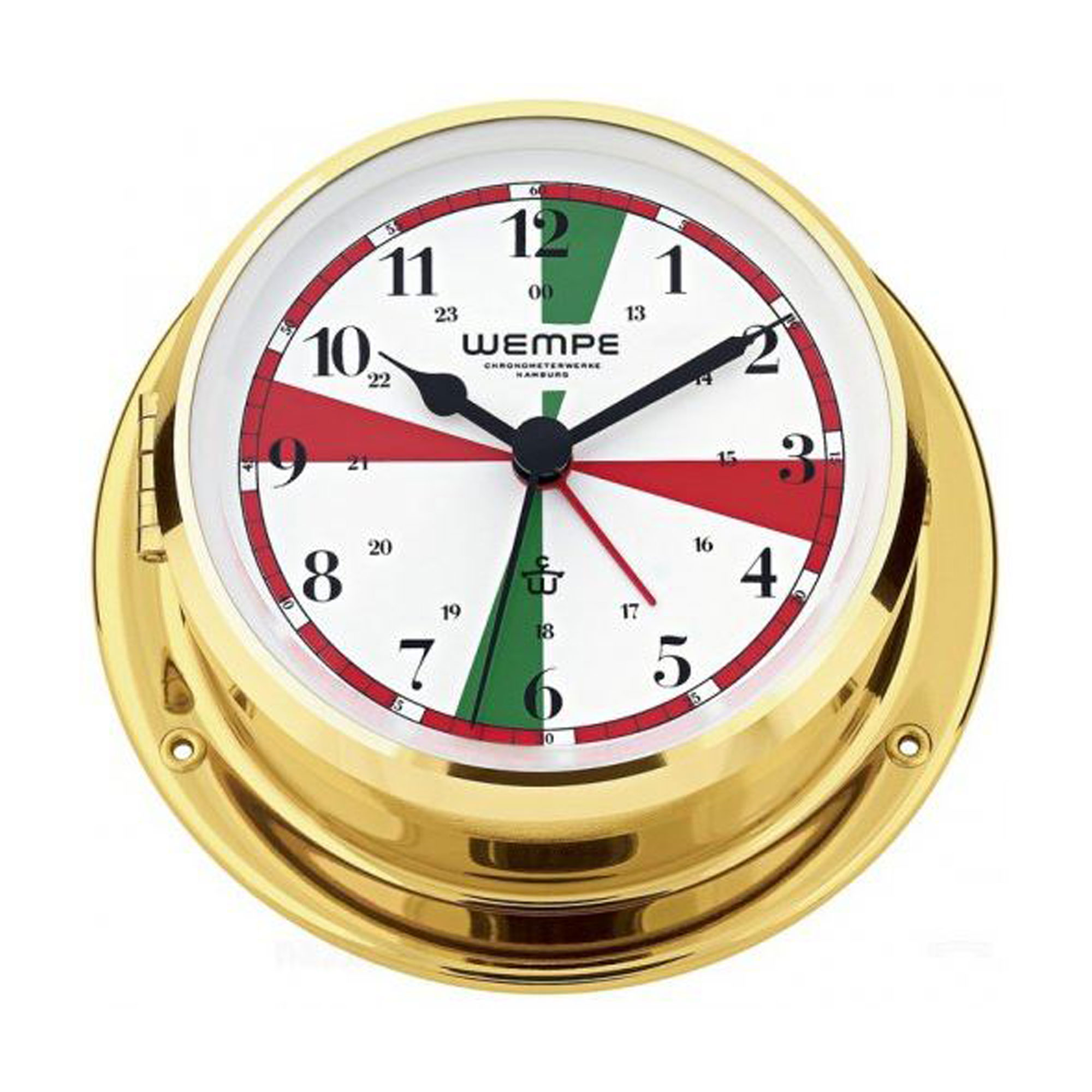 Wempe SKIFF, Yachtuhr Messing Wecker/Funksektion