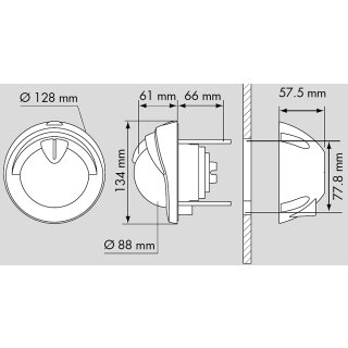 Plastimo Mini Contest2 Kompass, schwarz