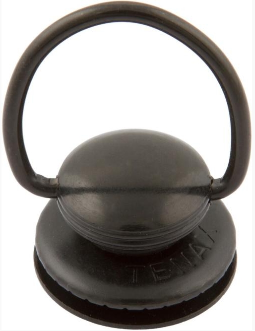 Tenax-Knopf Oberteil mit Ring Black Line