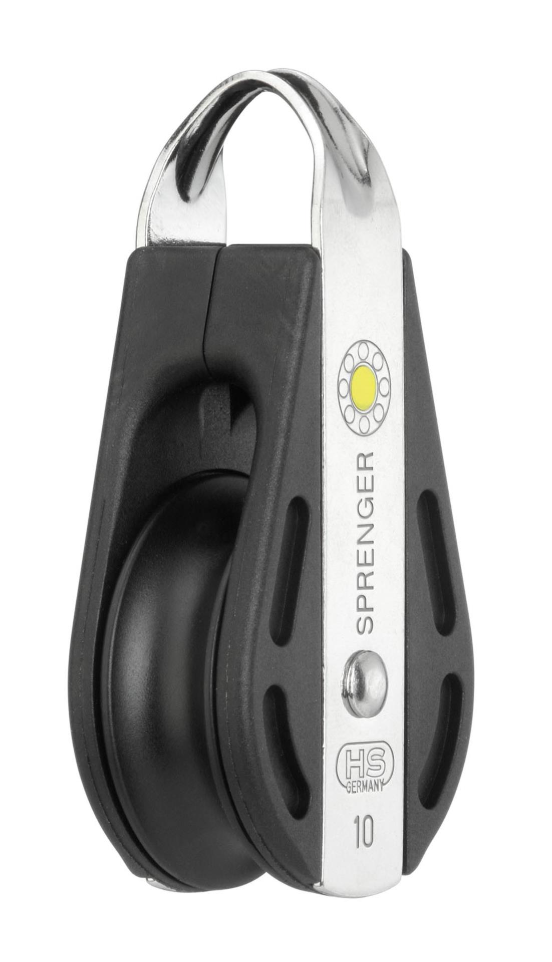 Sprenger S-Block Gleitlager 10 mm - 1 Rolle, durchgehender Bügel