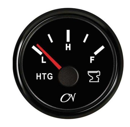 CN Schmutzwassertankanzeige 0-190 Ohm, 9-32V, 57mm, schwarz