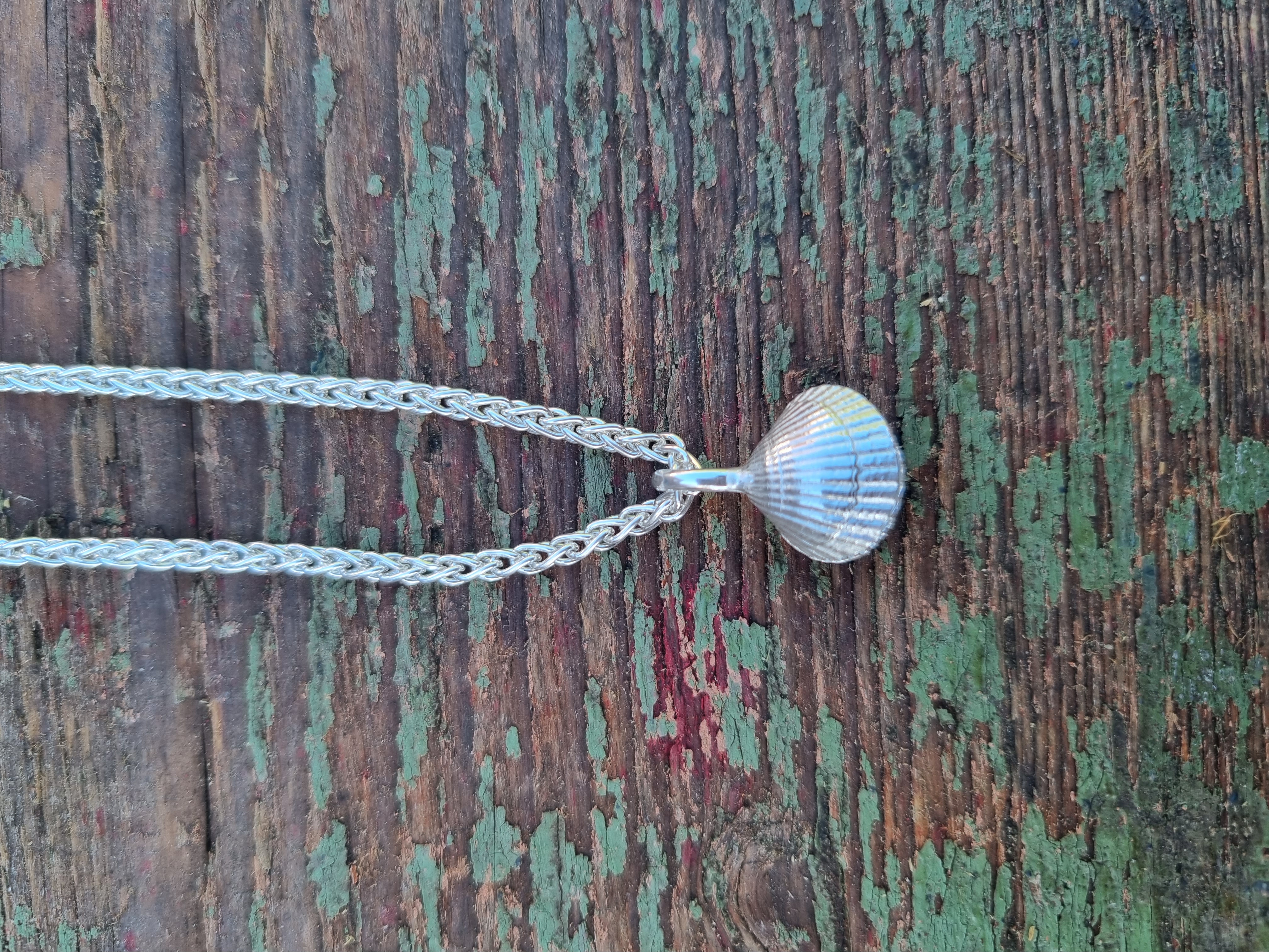 WattenLiebe Herzmuschel Kettenanhänger, Gewicht 1,2gr, Größe18mm