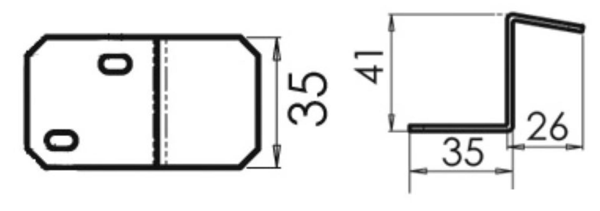 Osculati Edelstahllasche zur Tank Befestigung, Stück
