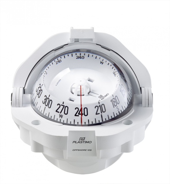 Plastimo Offshore 105 weisses Gehäuse, flache Rose