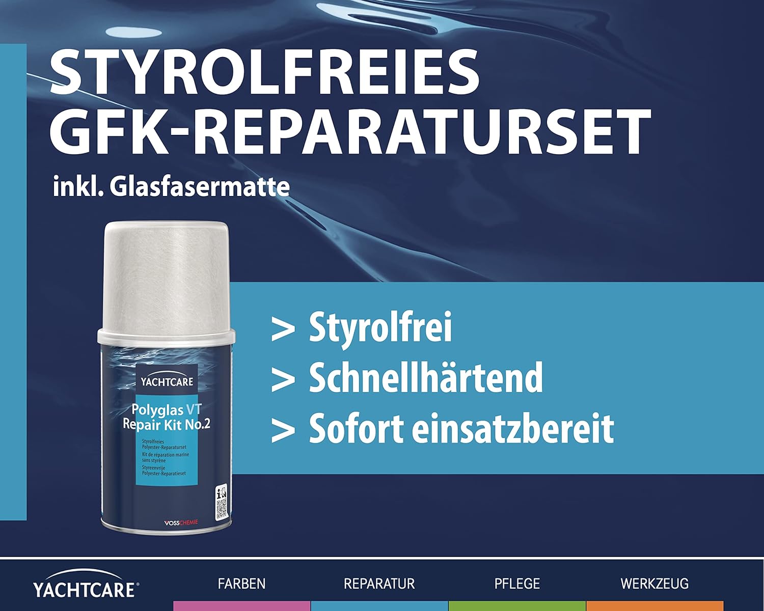 Yachtcare Polyglas VT Reparaturpackung G0, 250 gr. Yachtcare Polyglas VT Reparaturpackung G0, 250 gr.