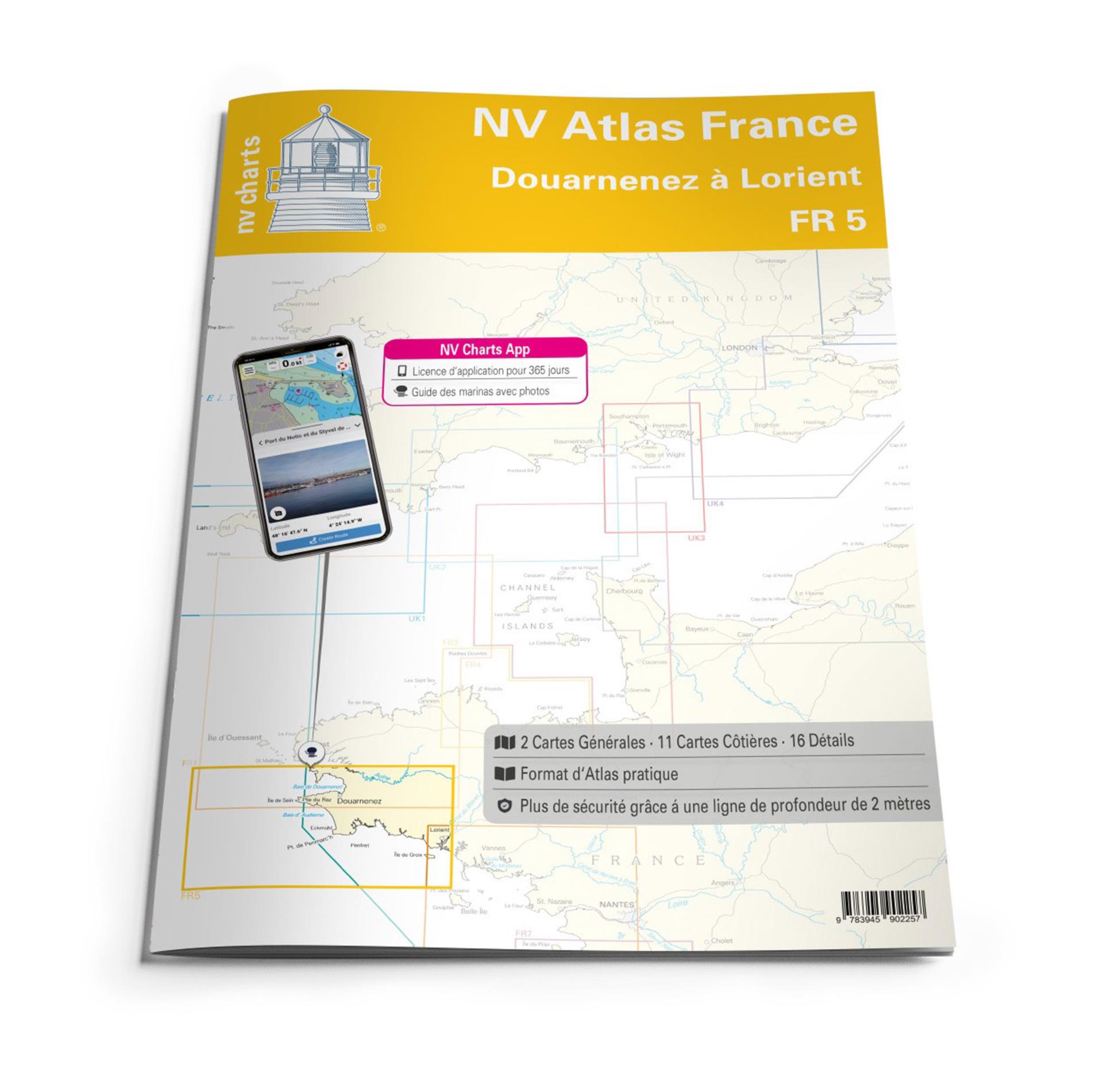 Nautischer Verlag NV Atlas FR5 Douarnenez à Lorient 