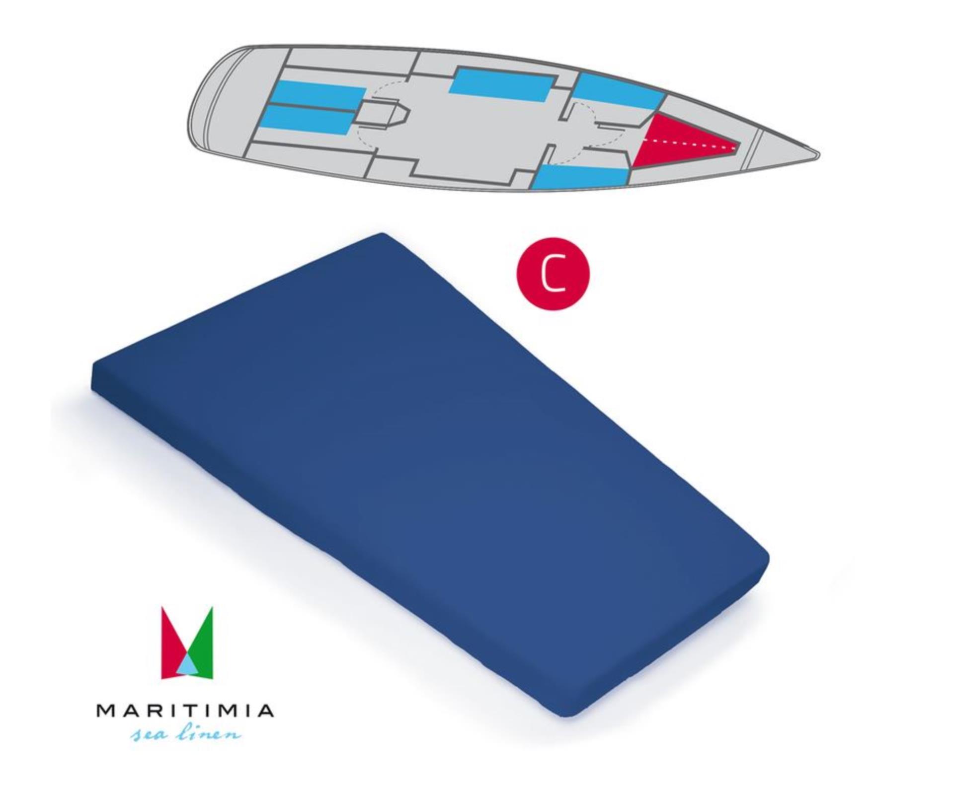 Maritima Spannbettlaken 200 x 200 x 80 cm, marineblau