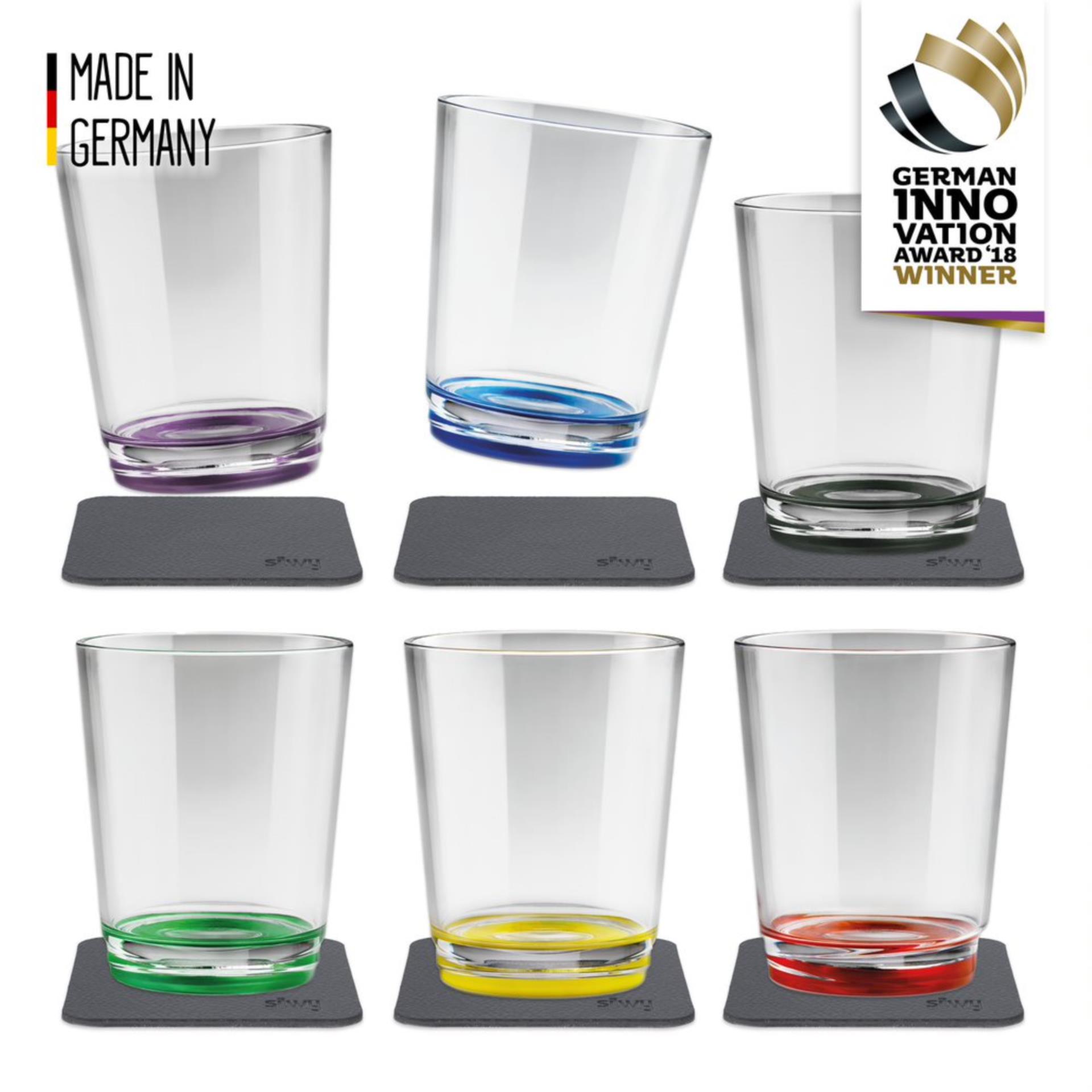 Silwy Multicolour Magnetbecher 6er-Set