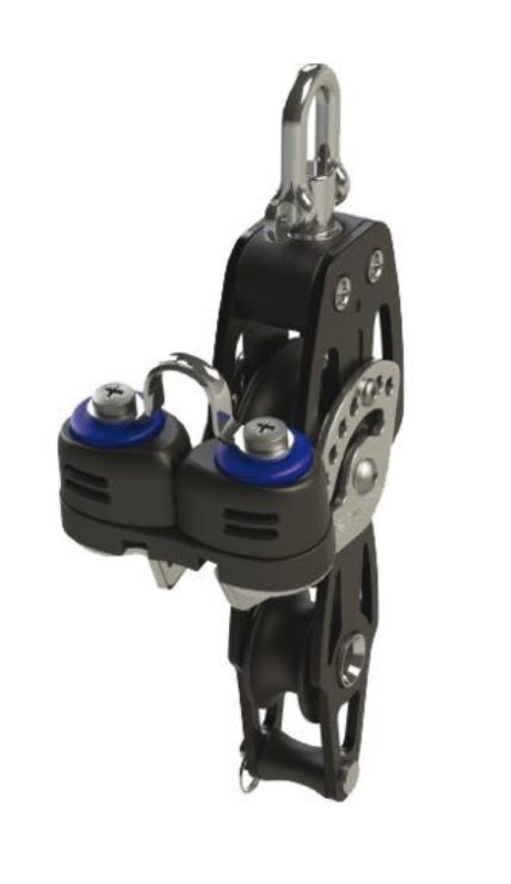 Lewmar HTX Violinblock 50er Ø 1 Scheibig mit HF + Klemme 8 mm