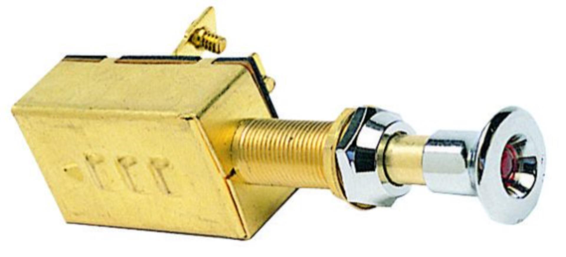 Osculati 2-Position On - Off Druck- /Zugschalter mit Lampe, rotes Licht