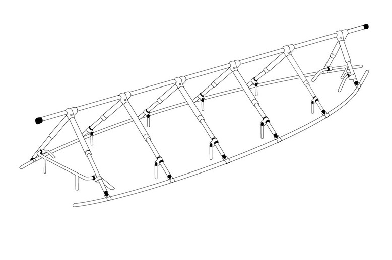 NOA Decksgestell Überhanggestell für Abdeckplanen, Schiffe 10 Meter/2 