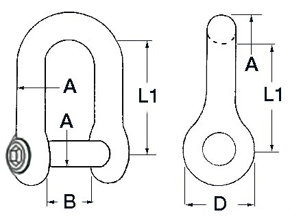 Osculati Ankerschäkel Edelstahl gerade, 14 mmØ Osculati Ankerschäkel Edelstahl gerade, 14 mmØ