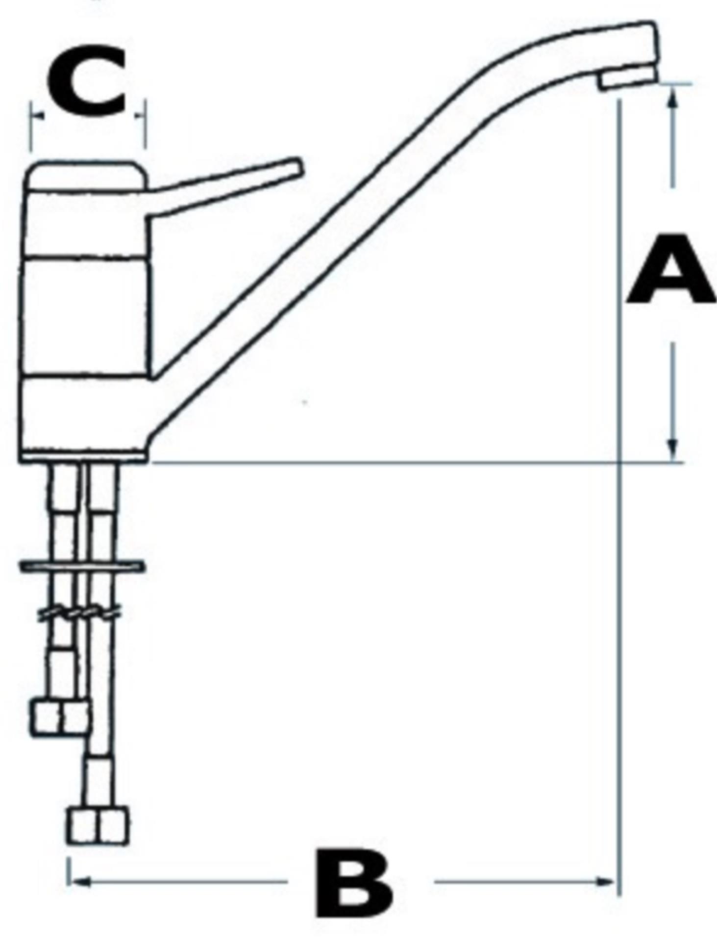 Osculati Einhebelmischer Version kurz, 140 mm (H 80 mm) Osculati Einhebelmischer Version kurz, 140 mm (H 80 mm)