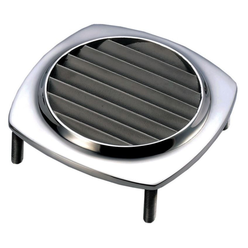 Osculati Edelstahl Lüftungsgitter mit Bolzen, 129 x 129 mm