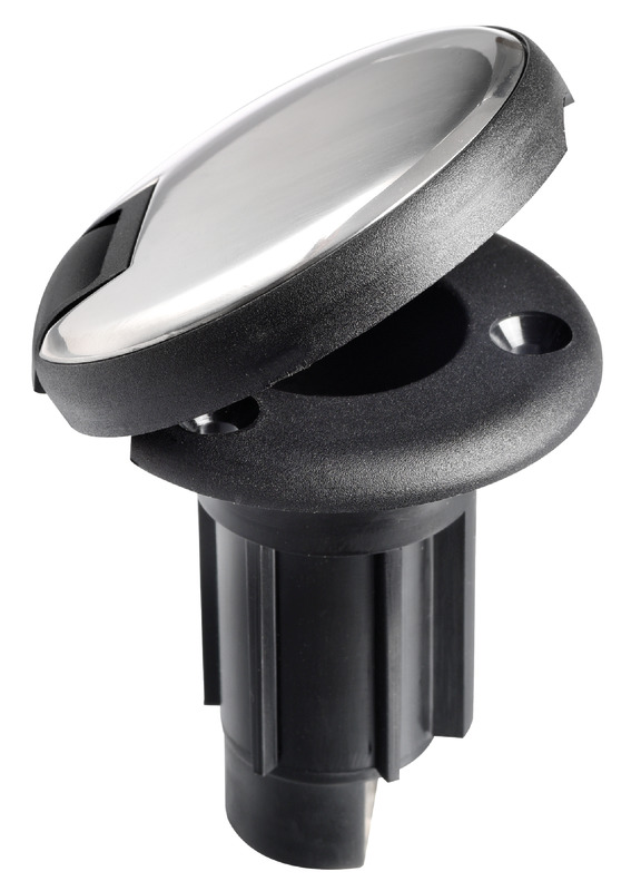 Osculati Lampenmast Edelstahl 100 cm (Einbau), schwarz Rundumlicht LED