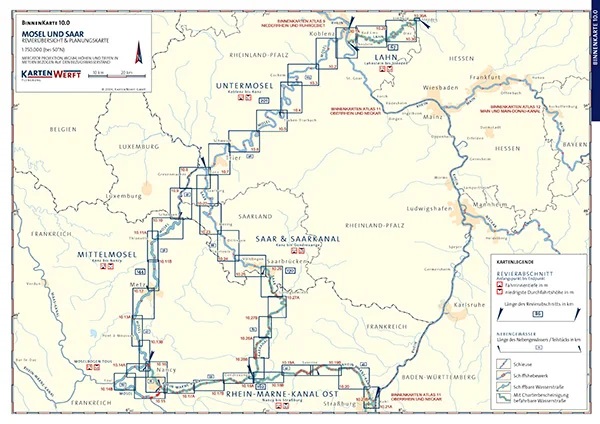Kartenwerft Binnen Atlas 10, Mosel und Mittelrhein