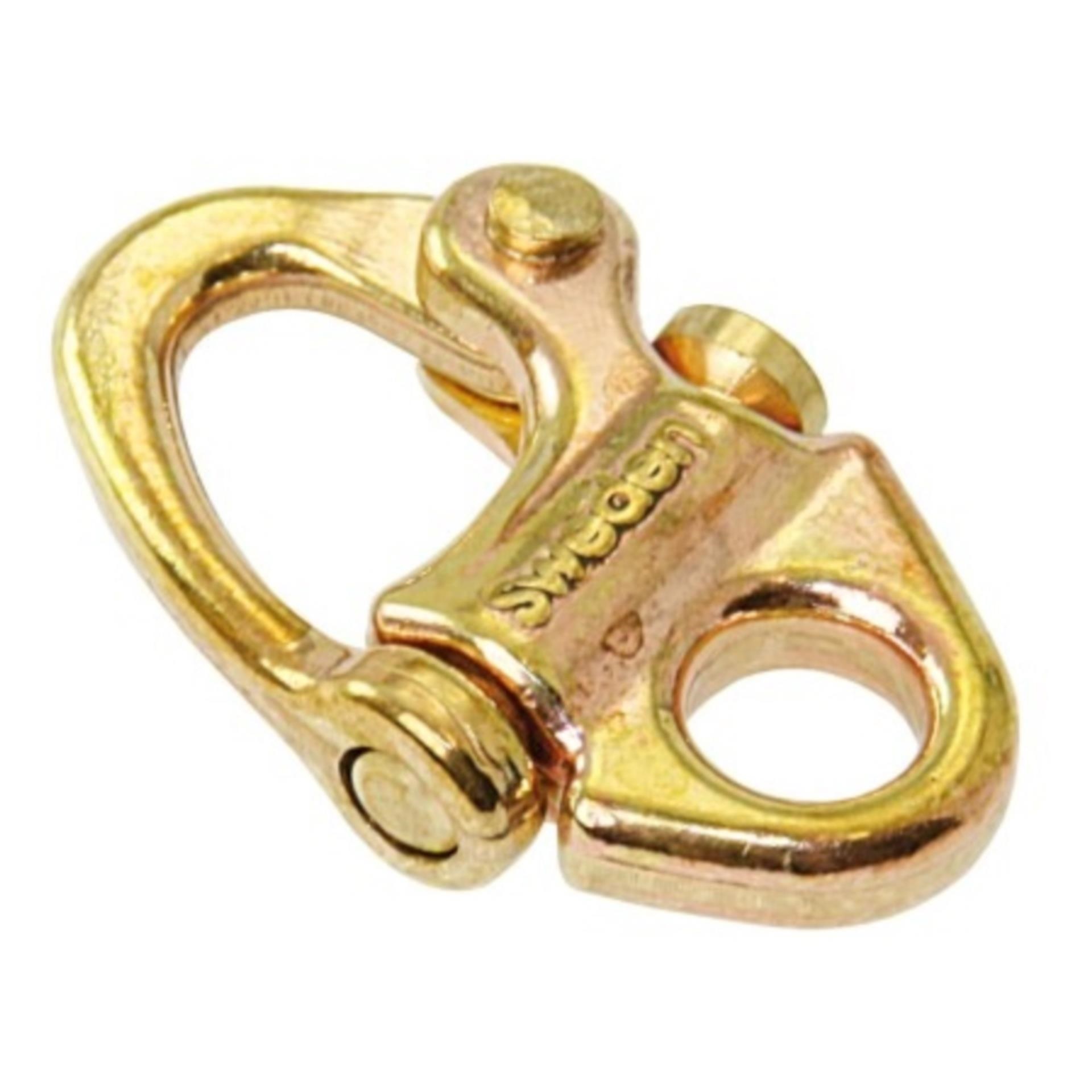 Lindemann Schnappschäkel Messing fest, 50 mm