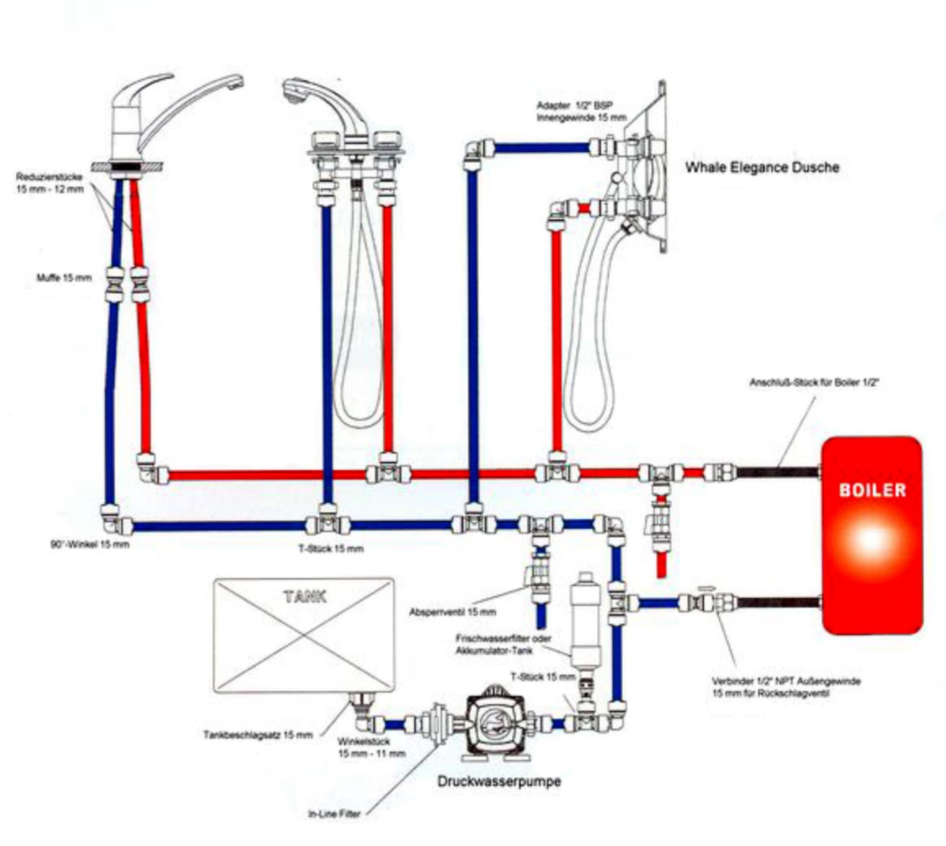 Whale Schlauchverbinder, 1/2" 15 mmØ