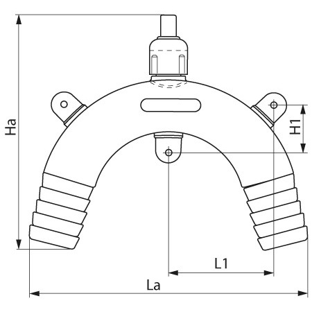 Trudesign Schwanenhals, schwarz 3/4" / 19 mmØ 