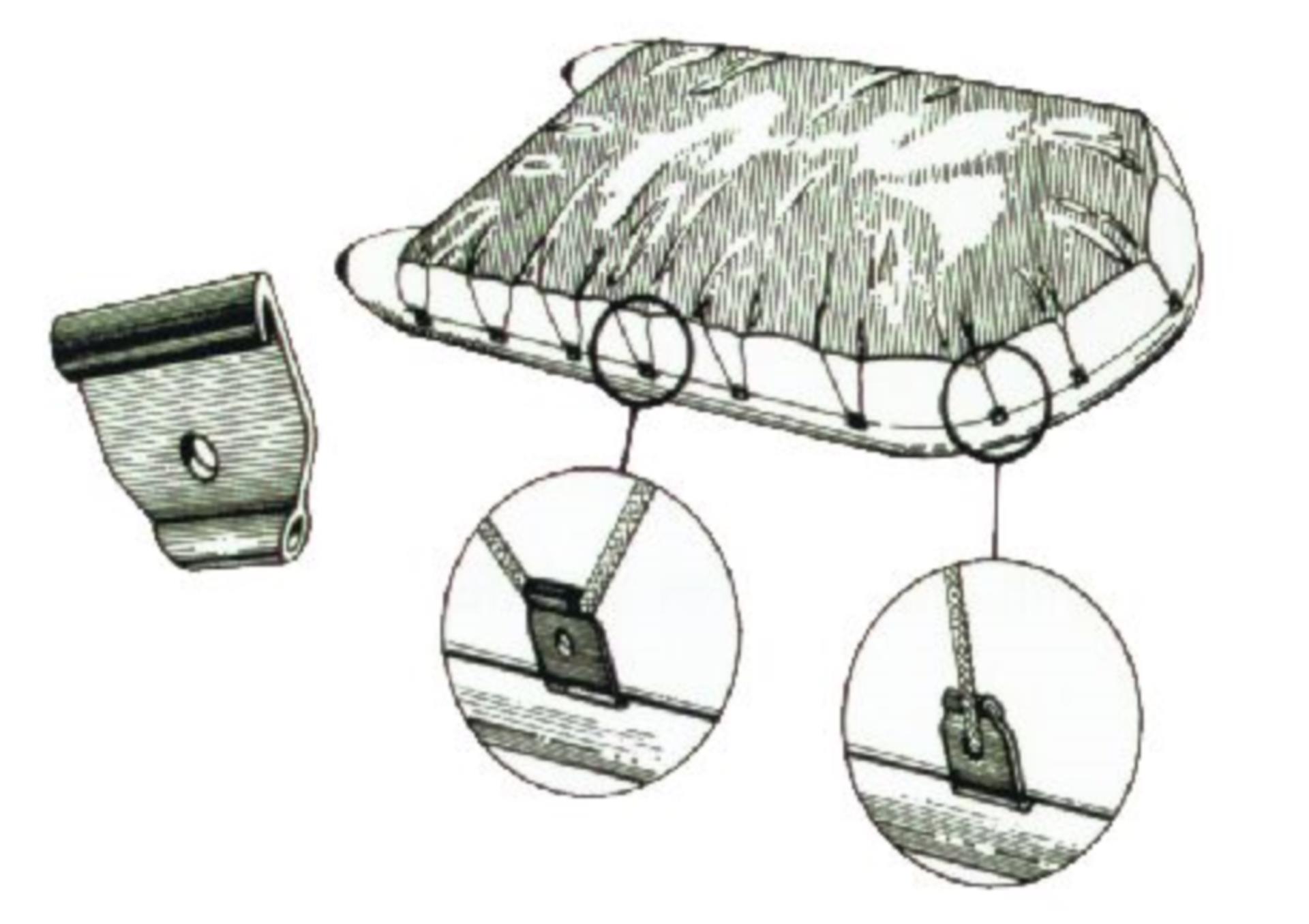 Osculati Planenhaken Kunststoff, (12er Pack)