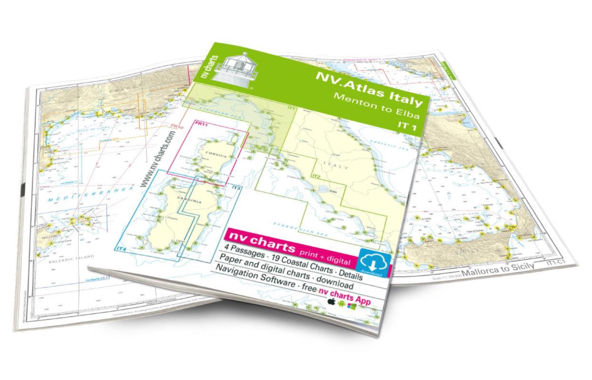 Nautischer Verlag NV Atlas Italy IT1 - Menton to Elba