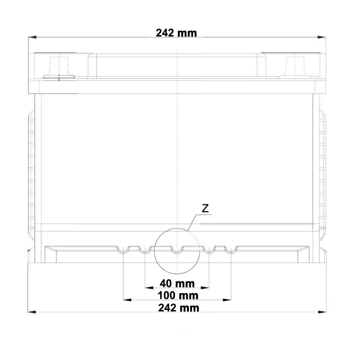 Vetus AGM Batterie 60 Ah, 242 x 175 x 190 mm,18,6 kg Vetus AGM Batterie 60 Ah, 242 x 175 x 190 mm,18,6 kg