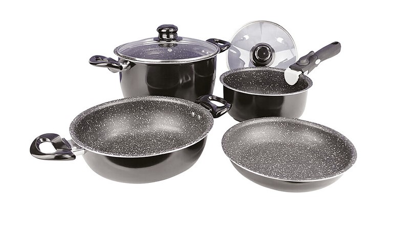 Gimex Kochtopfset gimex Black Line 7-tlg.