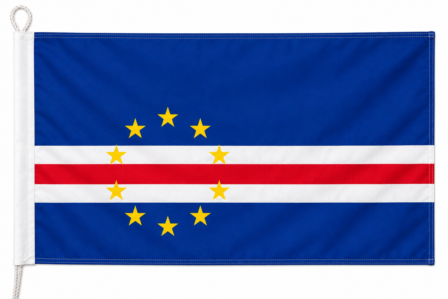 Lindemann Flagge Kapverde mit Wappen, 30 x 45 cm