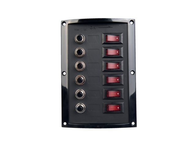 Talamex 6er Schalttafel mit Sicherungsautomaten Kunststoff