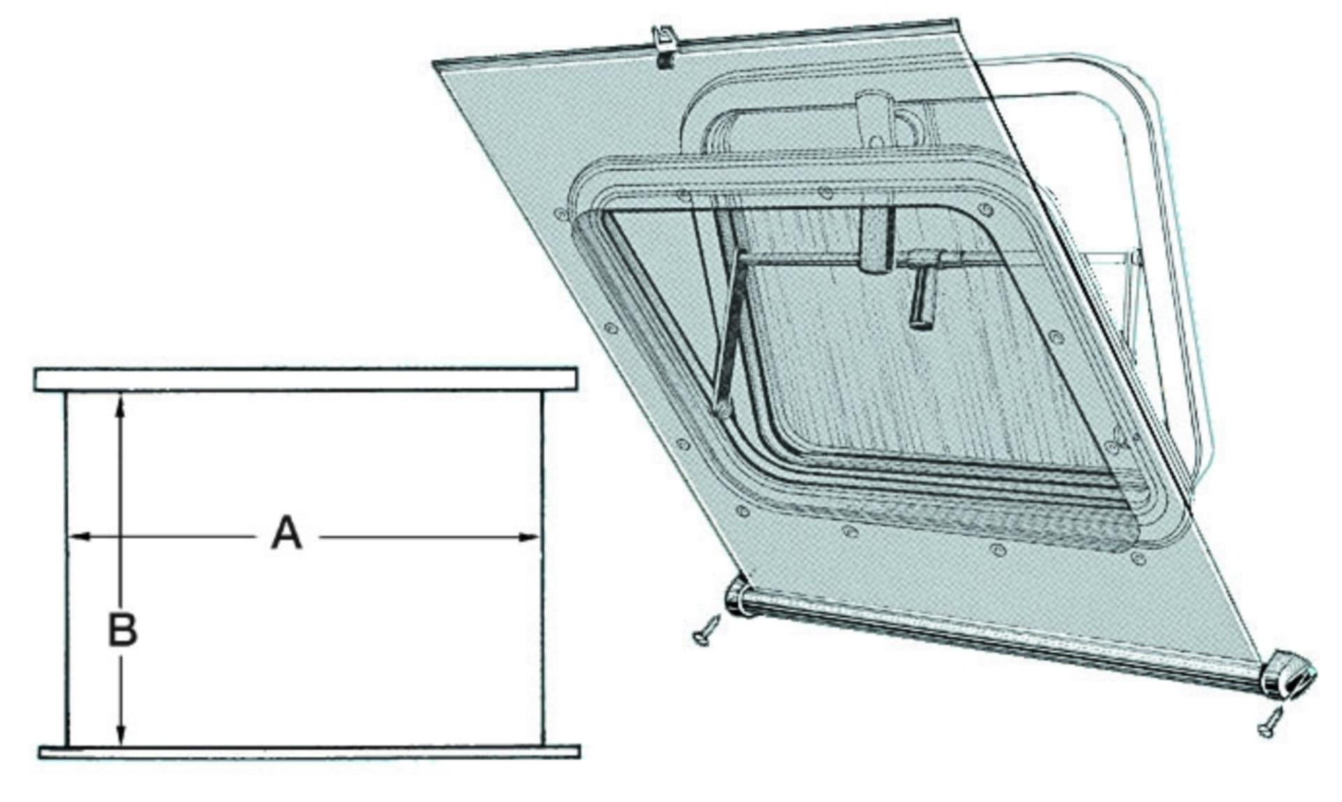 Osculati Climavision 4 Rollo 550 x 650 mm, weiss Osculati Climavision 4 Rollo 550 x 650 mm, weiss