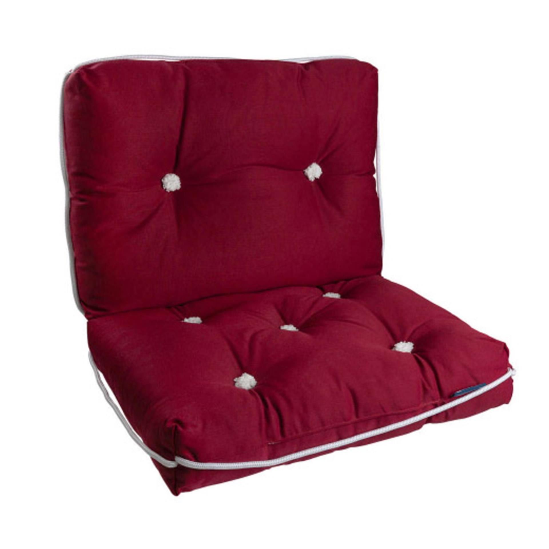 Talamex Kapok Kissen Talamex mit Rückenlehne, burgundrot