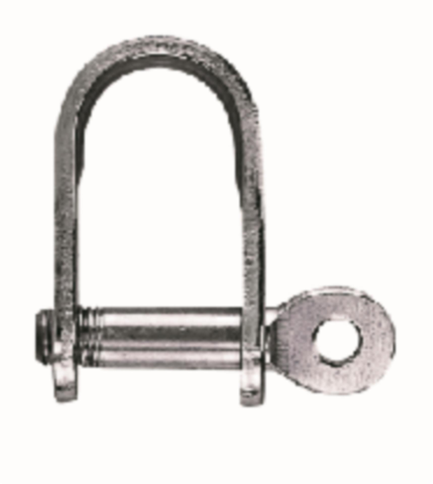 Flachschäkel mit Gewindebolzen 6 x 40mm
