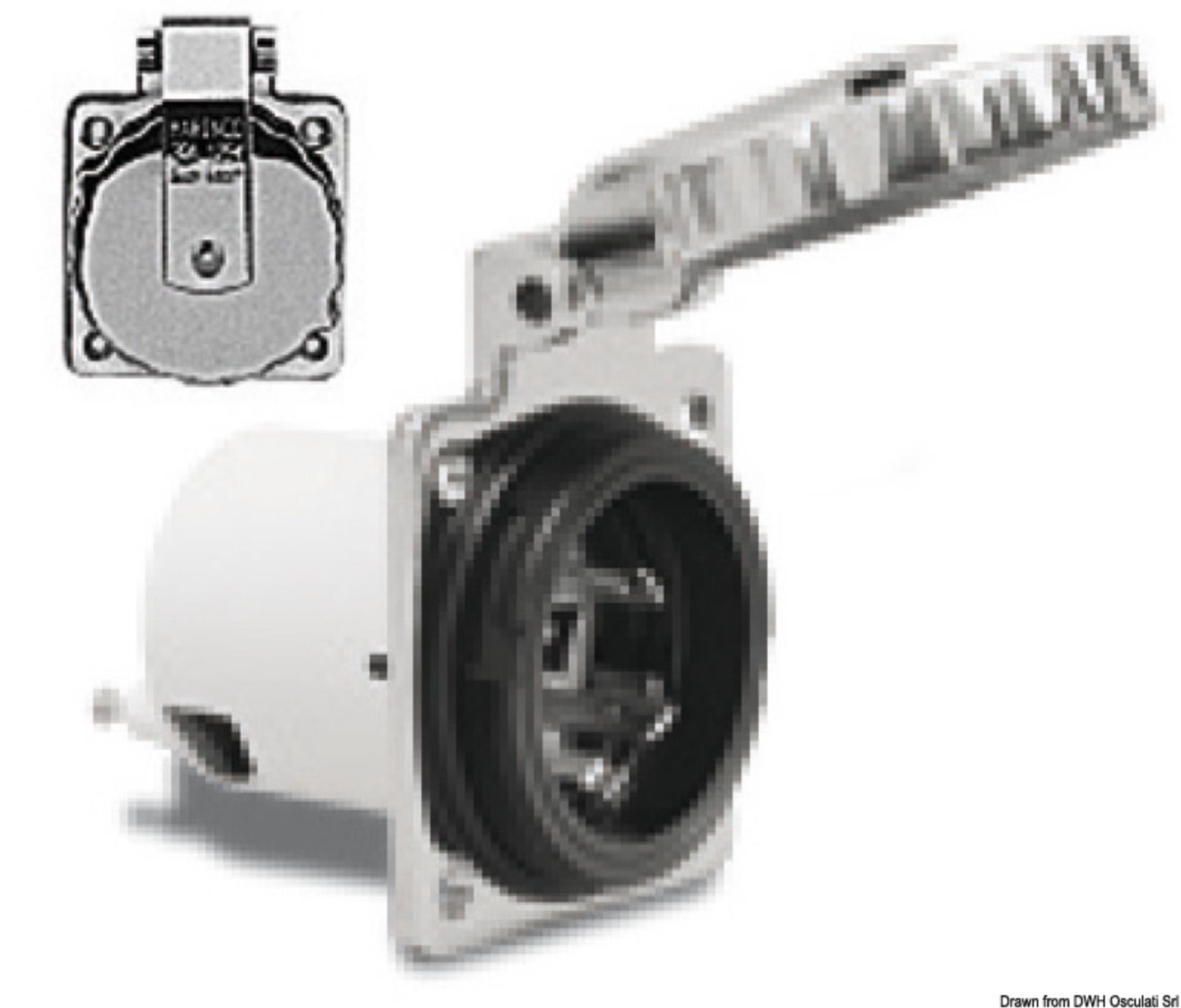 Marinco Steckdose Edelstahl, 16 A