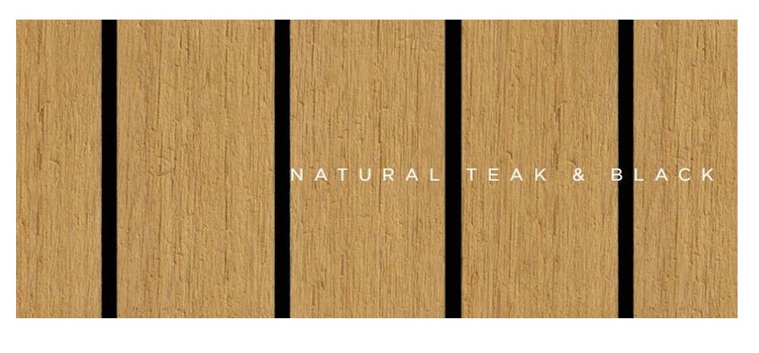 Yachticon NautikFlör Fußboden Click-Vinyl  Natural Teak / schwarze Fuge 