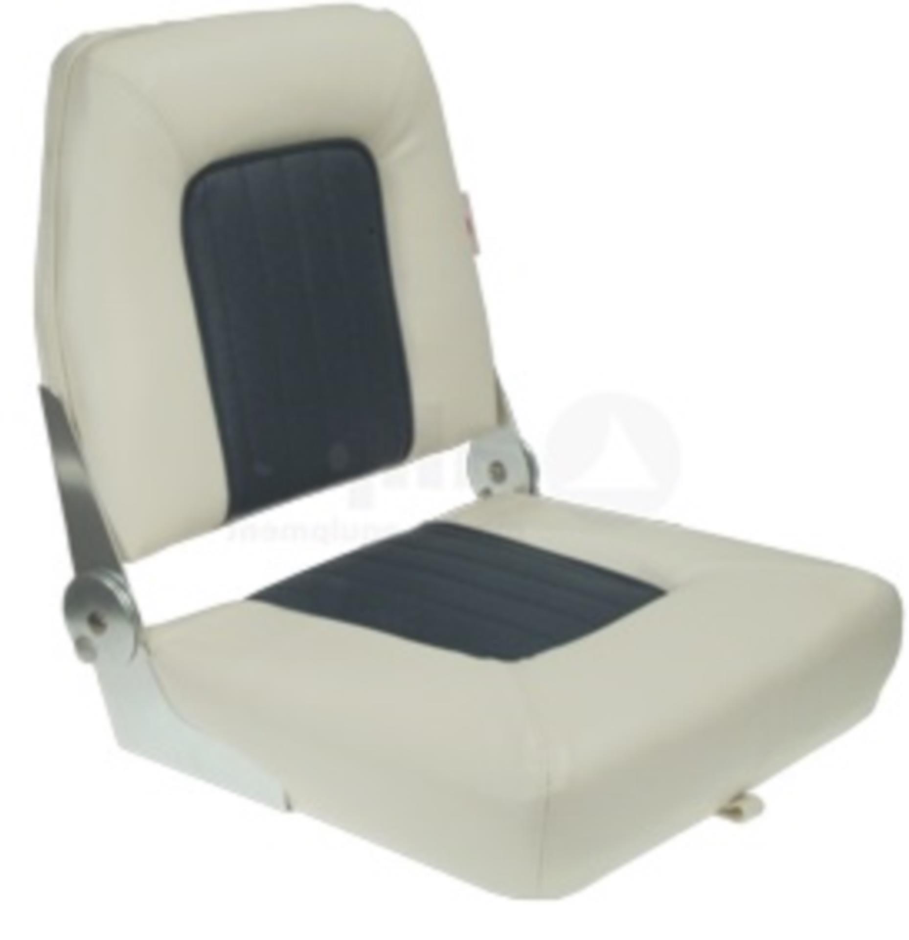 Allpa Coach Klappstuhl, weiß mit blauen Einlagen