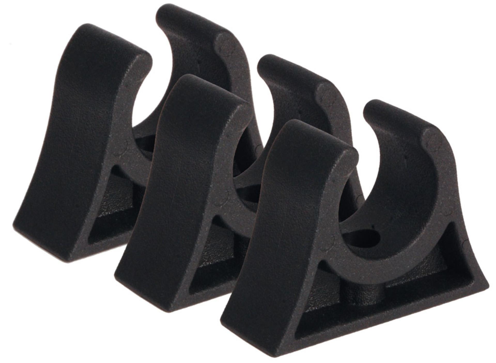 Osculati Bootshakenhalter 25 mmØ, schwarz (Paar) 
