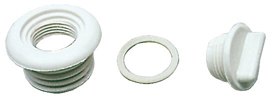 Osculati Lenzer Kunststoff rund weiß 20 / 28 mmØ, Einbau