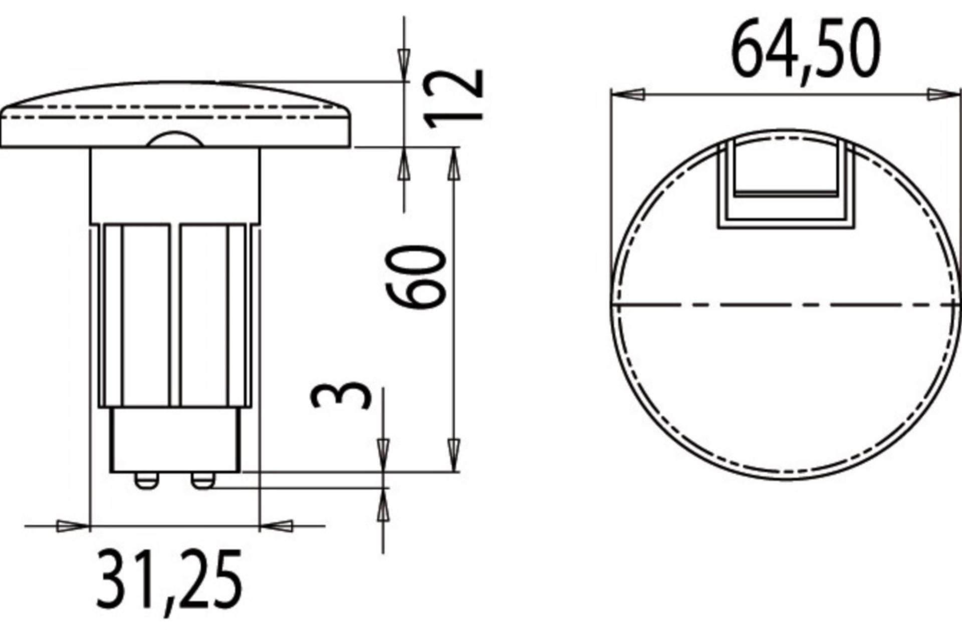 Osculati Einbausockel (63 x 64 x 31 mm) für Stecklampe Osculati Einbausockel (63 x 64 x 31 mm) für Stecklampe
