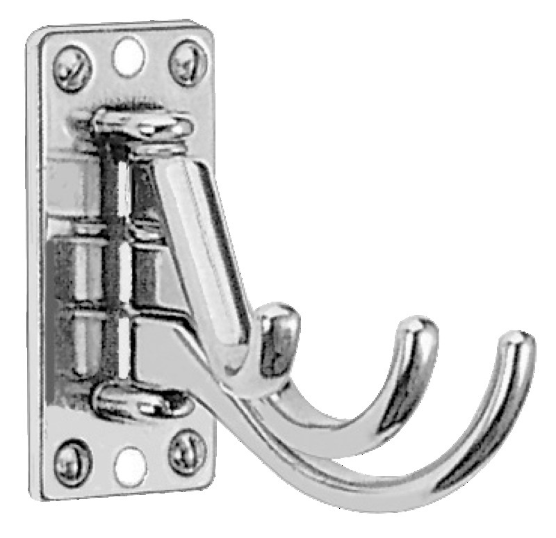 Osculati Marine Kleiderhaken 3 Haken, Messing verchromt