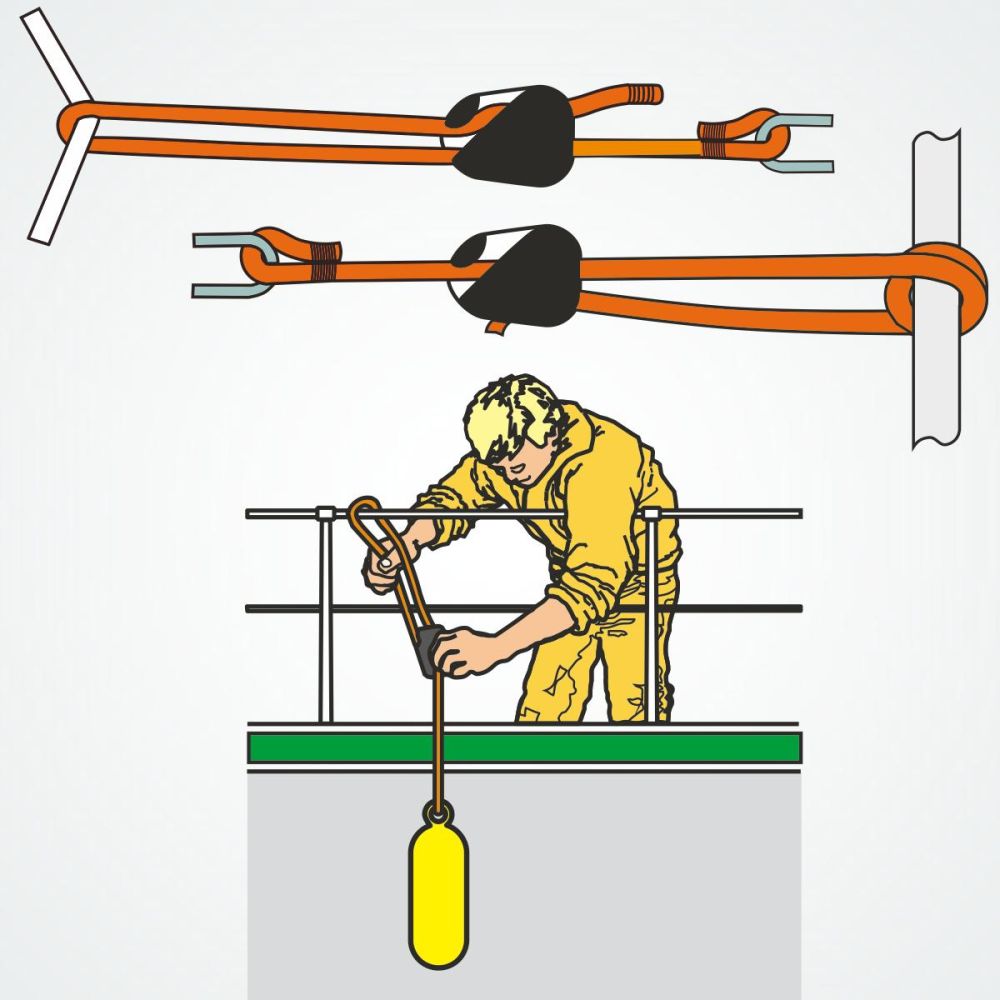 Clamcleat Fenderclip CL223 schwarz für 3 - 6 mmØ Tau