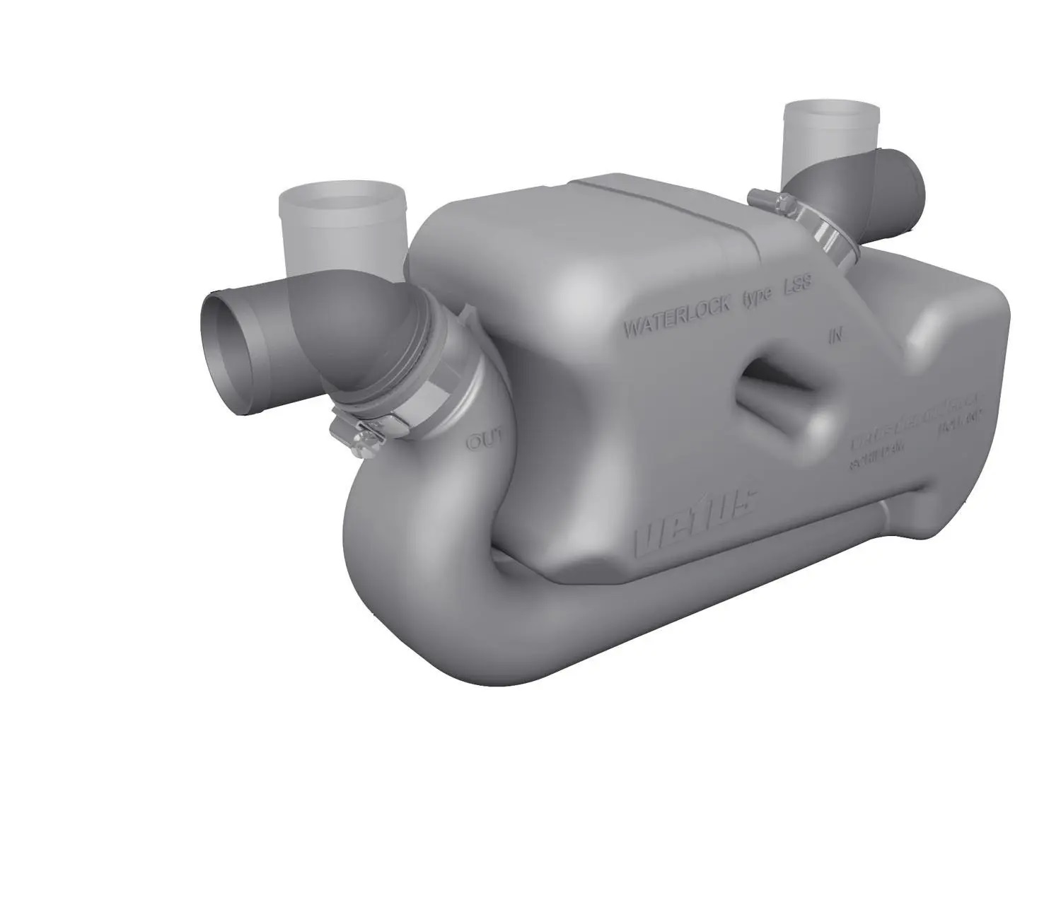 Vetus Wassersammler LSSA für 45 mmØ Schlauch, 5,7 Liter