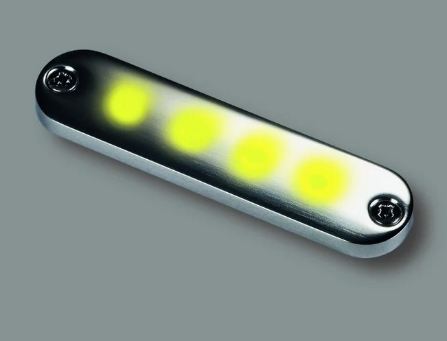 Cabin Denmark Cabin Courtesy 4 gelbe LED Gehäuse Edelstahl 11V-16V