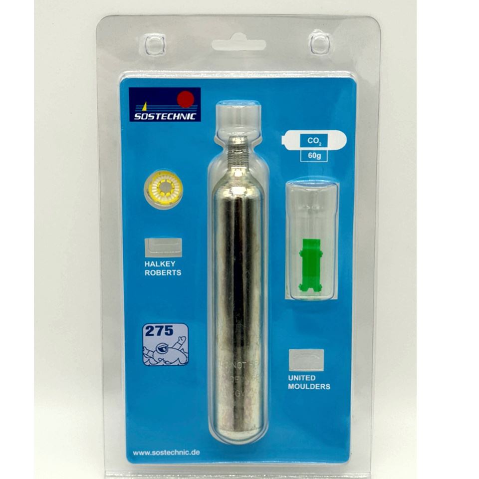 SOSTechnic Reservesatz, Co²  Patrone 60 gr. für Nautic Pro 275