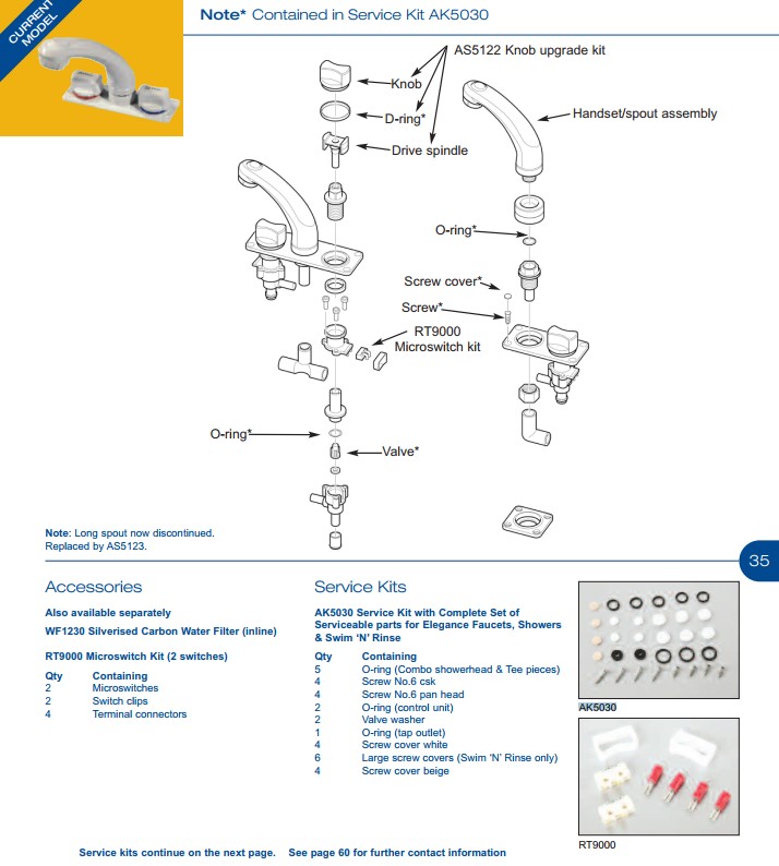 Whale Servicekit für Whale Elegance Wasserhähne