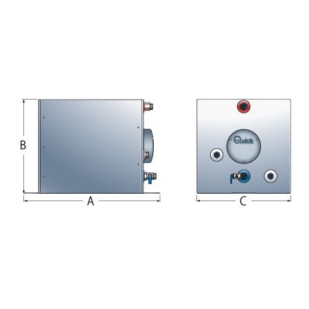Quick Warmwasserboiler Square 25 Liter, 1200 W