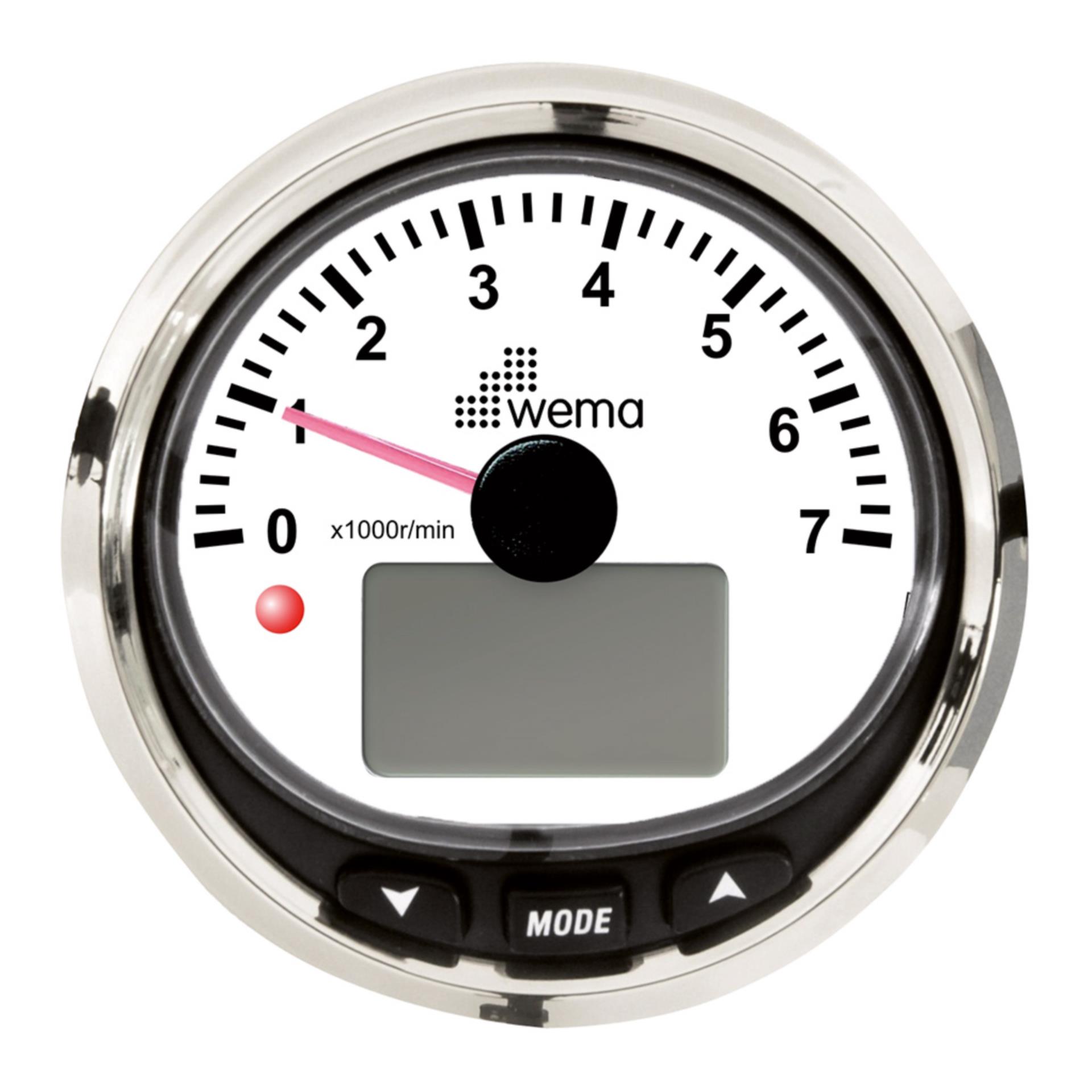Wema Silberline Multifunktionsgerät Drehzahlmesser NMEA2000, weiß