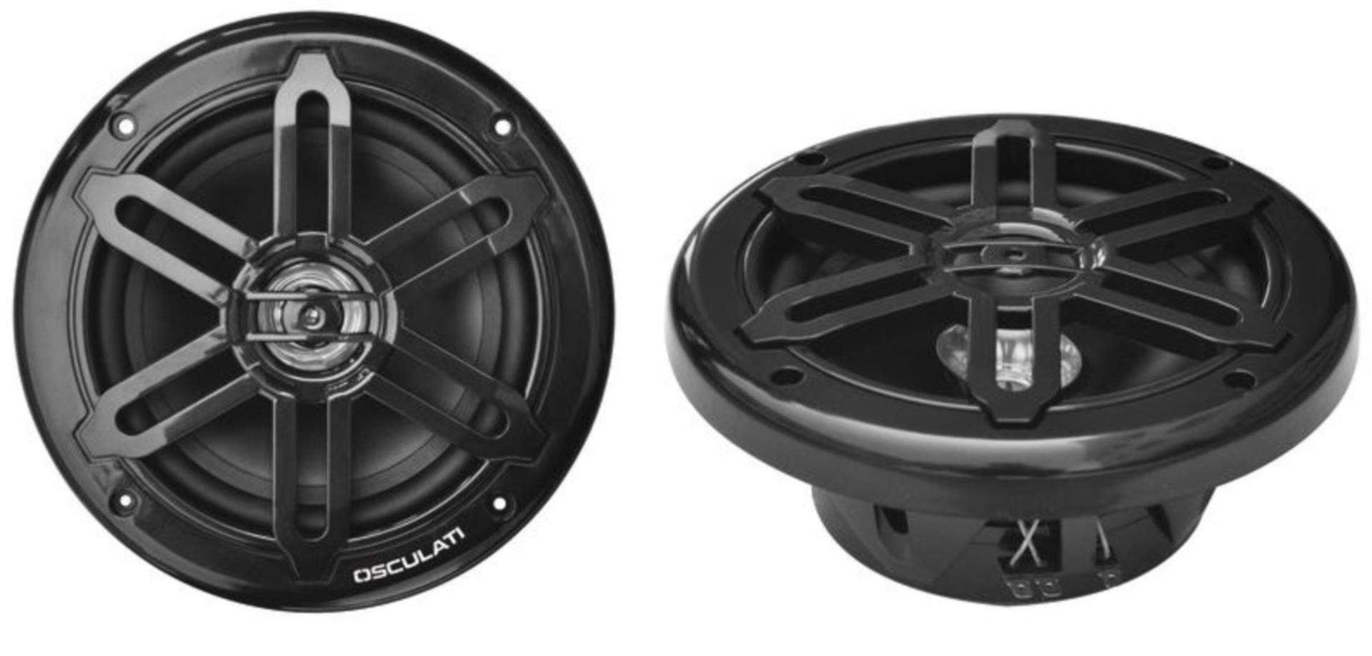 Osculati Marine Lautsprecher 2 x 120 Watt, Schwarz 192x138x98mm