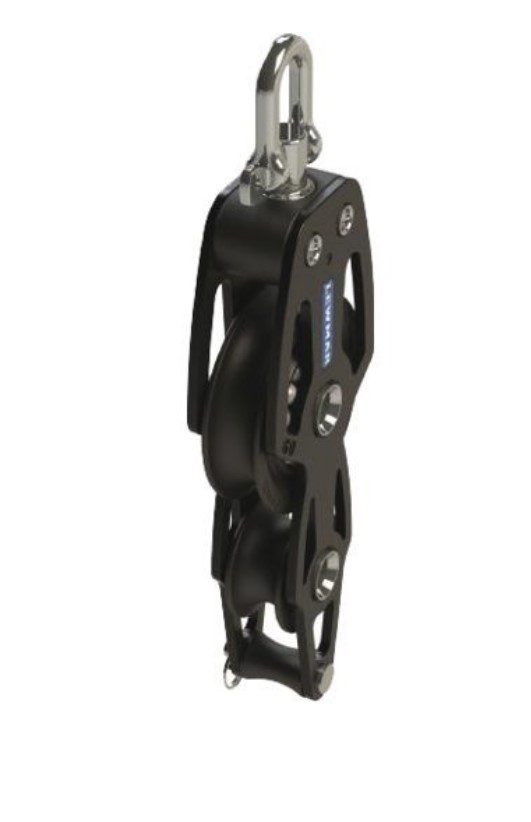 Lewmar HTX Violinblock 50er Ø 1 Scheibig 8 mm mit HF