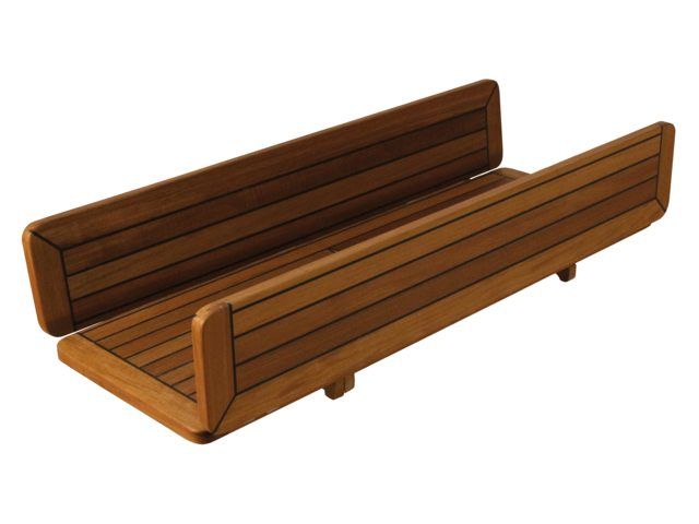 Talamex Teak Tischplatte mit Stern Wing, 34 / 68 x 80 cm